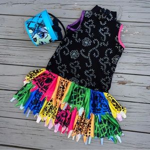 Monster High Doll Halloween Costume Girl M 8-10 Skelita Calaveras Frankiestein